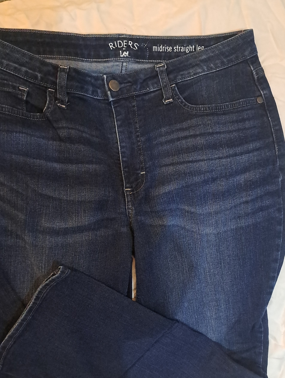 Riders Lee Dark Blue Midrise Straight Leg Jeans